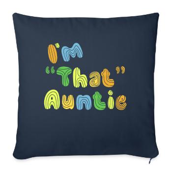 Je suis cette tante - Housse de coussin décorative 45 x 45 cm - bleu marine - Devant