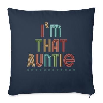 Je suis cette tante - Housse de coussin décorative 45 x 45 cm - bleu marine - Devant