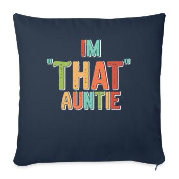 Je suis cette tante - Housse de coussin décorative 45 x 45 cm - bleu marine - Devant