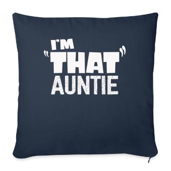 Je suis cette tante - Housse de coussin décorative 45 x 45 cm - bleu marine - Devant