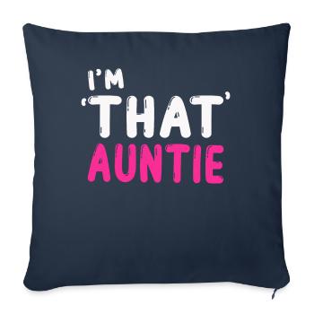 Je suis cette tante - Housse de coussin décorative 45 x 45 cm - bleu marine - Devant