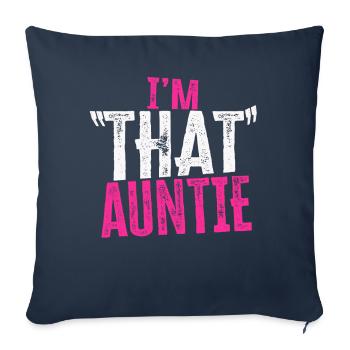 Je suis cette tante - Housse de coussin décorative 45 x 45 cm - bleu marine - Devant