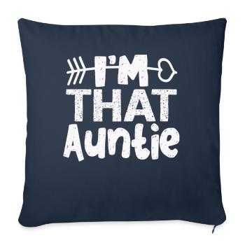 Je suis cette tante - Housse de coussin décorative 45 x 45 cm - bleu marine - Devant