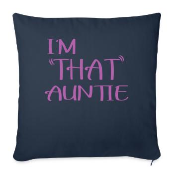 Je suis cette tante - Housse de coussin décorative 45 x 45 cm - bleu marine - Devant