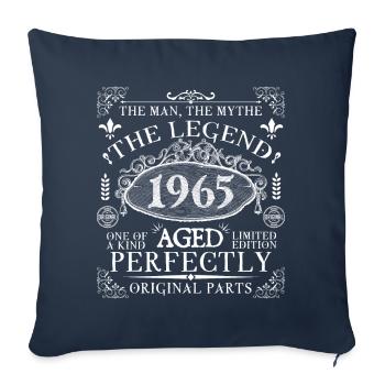 1965 Legend | Vintage Aged Perfectly 1965 - Housse de coussin décorative 45 x 45 cm - bleu marine - Devant