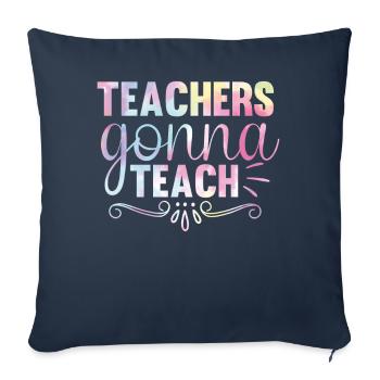 Retour à l’école Professeur Tie Sports Education - Housse de coussin décorative 45 x 45 cm - bleu marine - Devant