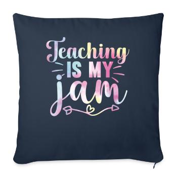 Teaching is my teacher for physical education - Sofa pillowcase 17,3'' x 17,3'' (45 x 45 cm) - navy - Front