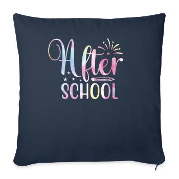 Professeur de sport de retour à l’école - Housse de coussin décorative 45 x 45 cm - bleu marine - Devant