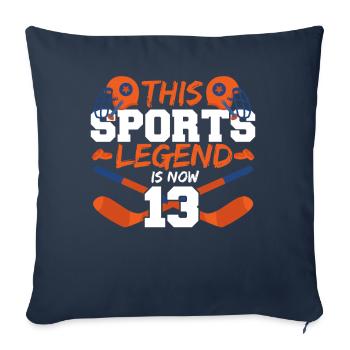 This sports legend is now 13, hockey game 13. - Sofa pillowcase 17,3'' x 17,3'' (45 x 45 cm) - navy - Front