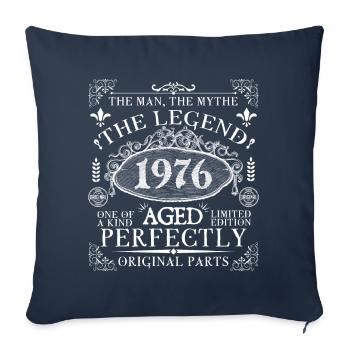 1976 Legend | Vintage Aged Perfectly 1976 - Sofa pillowcase 17,3'' x 17,3'' (45 x 45 cm) - navy - Front