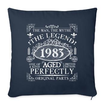 1983 Legend | Vintage Aged Perfectly 1983 - Sofa pillowcase 17,3'' x 17,3'' (45 x 45 cm) - navy - Front