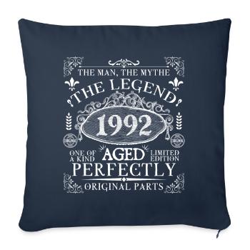 1992 Legend | Vintage Aged Perfectly 1992 - Sofa pillowcase 17,3'' x 17,3'' (45 x 45 cm) - navy - Front