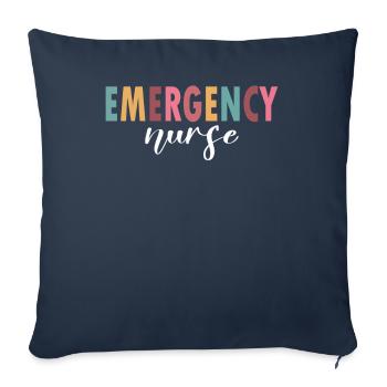 Das Leben einer Notfallkrankenschwester - Sofakissenbezug 45 x 45 cm - Navy - Vorne