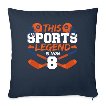 This sports legend is now 8, hockey game 8. - Sofa pillowcase 17,3'' x 17,3'' (45 x 45 cm) - navy - Front