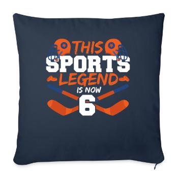 This sports legend is now 6, hockey game 6. - Sofa pillowcase 17,3'' x 17,3'' (45 x 45 cm) - navy - Front