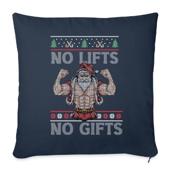 No Lifts No Gifts Christmas Gym Ugly Santa - Sofakissenbezug 45 x 45 cm - Navy - Vorne