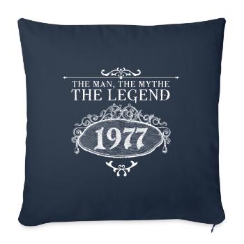 1977 | Vintage Legend since 1977 birthday - Sofa pillowcase 17,3'' x 17,3'' (45 x 45 cm) - navy - Front