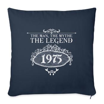 1975 | Vintage Legend since 1975 birthday - Sofa pillowcase 17,3'' x 17,3'' (45 x 45 cm) - navy - Front