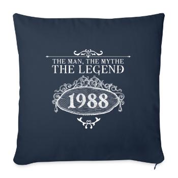 1988 | Vintage Legend since 1988 birthday - Sofa pillowcase 17,3'' x 17,3'' (45 x 45 cm) - navy - Front