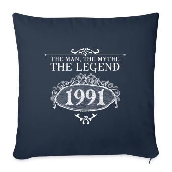 1991 | Vintage Legend since 1991 birthday - Sofa pillowcase 17,3'' x 17,3'' (45 x 45 cm) - navy - Front