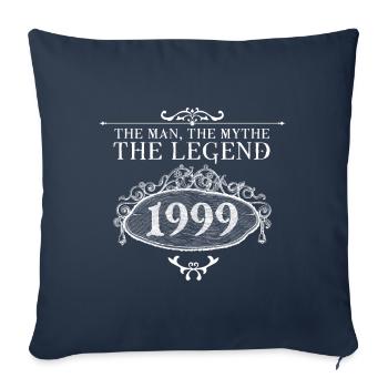 1999 | Vintage Legend since 1999 birthday - Sofa pillowcase 17,3'' x 17,3'' (45 x 45 cm) - navy - Front