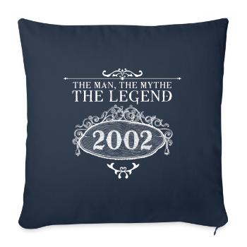 2002| Vintage Legend since 2002 birthday - Sofa pillowcase 17,3'' x 17,3'' (45 x 45 cm) - navy - Front