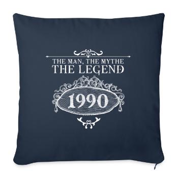 1990 | Vintage Legend seit 1990 Geburtstag - Sofakissenbezug 45 x 45 cm - Navy - Vorne