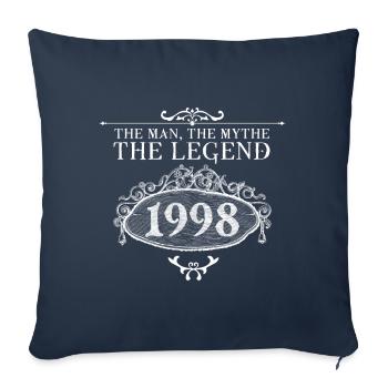 1998 | Vintage Legend seit 1998 Geburtstag - Sofakissenbezug 45 x 45 cm - Navy - Vorne
