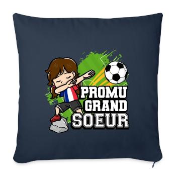 Promu Grand Soeur Lustiger Fußballspieler - Sofakissenbezug 45 x 45 cm - Navy - Vorne