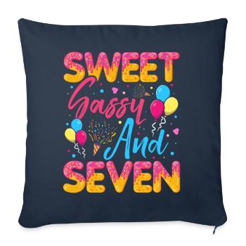 Sweet Sassy Et Sept Saupoudrés Délicieux - Housse de coussin décorative 45 x 45 cm - bleu marine - Devant