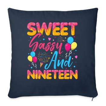 Sweet Sassy And Nineteen Sprinkles Delicious - Sofakissenbezug 45 x 45 cm - Navy - Vorne