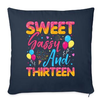 Sweet Sassy And Thirteen Sprinkles Delicious - Sofakissenbezug 45 x 45 cm - Navy - Vorne