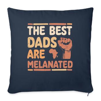 The best fathers are melanized Celebrate - Sofa pillowcase 17,3'' x 17,3'' (45 x 45 cm) - navy - Front