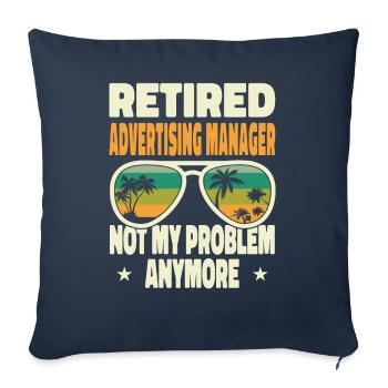 Retired Men Retired Advertising Manager Not My - Sofa pillowcase 17,3'' x 17,3'' (45 x 45 cm) - navy - Front