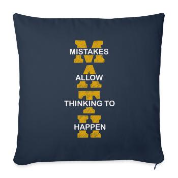 Les erreurs permettent à la pensée de se produire Mathématiques à l’école - Housse de coussin décorative 45 x 45 cm - bleu marine - Devant