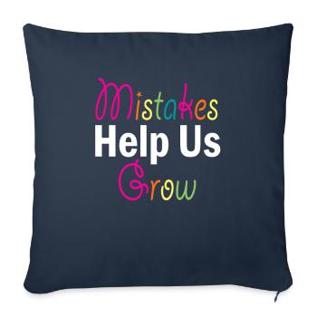 Mistakes Help Us Grow Back To School Motivational - Sofa pillowcase 17,3'' x 17,3'' (45 x 45 cm) - navy - Front