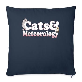 Cute Kawaii Cats And Meteorology Women's Cat and - Sofakissenbezug 45 x 45 cm - Navy - Vorne