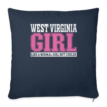 Femmes De Virginie-Occidentale Fille Comme Une Fille Normale Mais - Housse de coussin décorative 45 x 45 cm - bleu marine - Devant