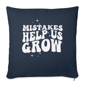 Mistakes Help Us Grow Back To School Motivational - Sofa pillowcase 17,3'' x 17,3'' (45 x 45 cm) - navy - Front