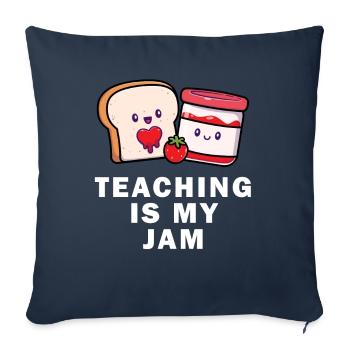 Enseigner est mon appréciation de l’enseignant de l’école Jam - Housse de coussin décorative 45 x 45 cm - bleu marine - Devant