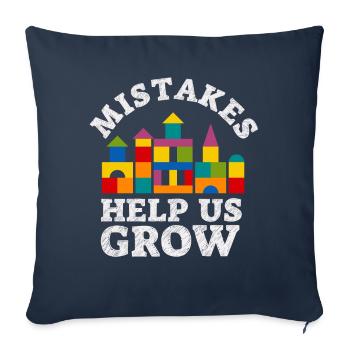 Mistakes Help Us Grow Back To School Motivational - Sofa pillowcase 17,3'' x 17,3'' (45 x 45 cm) - navy - Front