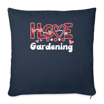 I Love Gardening Girls Gardening - Sofa pillowcase 17,3'' x 17,3'' (45 x 45 cm) - navy - Front