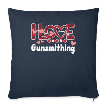 J’aime l’armurerie Filles Armurier - Housse de coussin décorative 45 x 45 cm - bleu marine - Devant