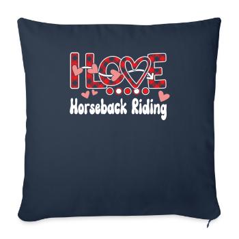I Love Horseback Riding Girls Horseback Riding - Sofa pillowcase 17,3'' x 17,3'' (45 x 45 cm) - navy - Front