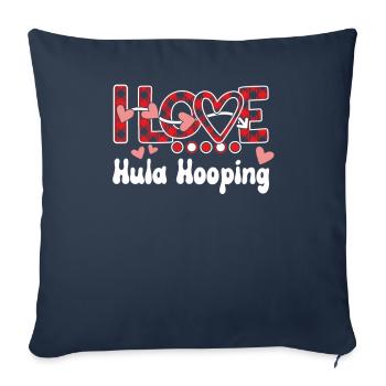 I Love Hula Hooping Girls Hula Hooping - Sofa pillowcase 17,3'' x 17,3'' (45 x 45 cm) - navy - Front