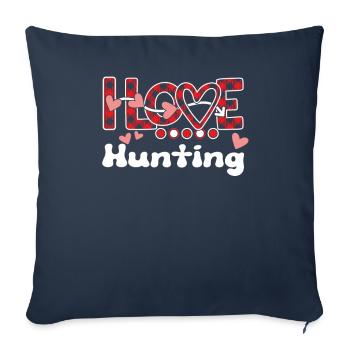 I Love Hunting Girls Hunting - Sofa pillowcase 17,3'' x 17,3'' (45 x 45 cm) - navy - Front