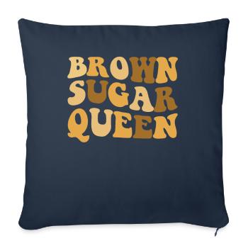 Brown Sugar Queen Pride Black Melanin Pride - Sofa pillowcase 17,3'' x 17,3'' (45 x 45 cm) - navy - Front