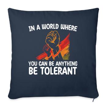 In a world where you can be anything freedom - Sofa pillowcase 17,3'' x 17,3'' (45 x 45 cm) - navy - Front