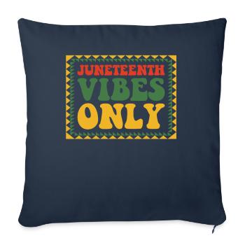Juneteenth Vibes Only Melanated Black - Housse de coussin décorative 45 x 45 cm - bleu marine - Devant