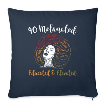 Melanated vibes only proud African blacks - Sofa pillowcase 17,3'' x 17,3'' (45 x 45 cm) - navy - Front